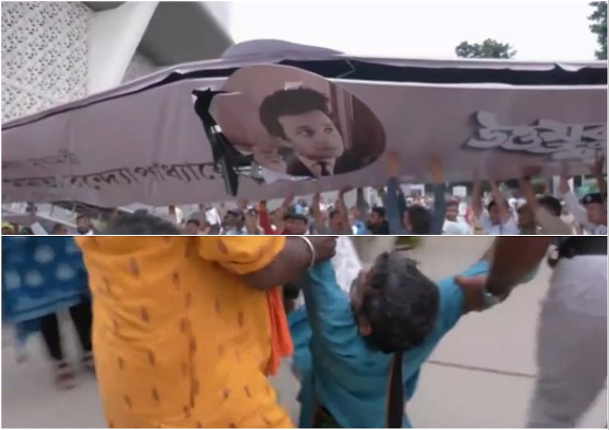 X/PTI : Visuals from the scene showed an injured person being rushed out of the spot as people attempted to put the gate back up in the background.


